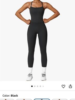 From a Amazon company abociw padded sports bra tank top and black legging’s